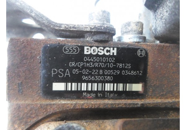 паливний насос високого тиску(ТНВД) Peugeot, Citroen, Xsara Picasso 1.4, 1.6 hdi, 9656300380, 0445010102, BOSCH